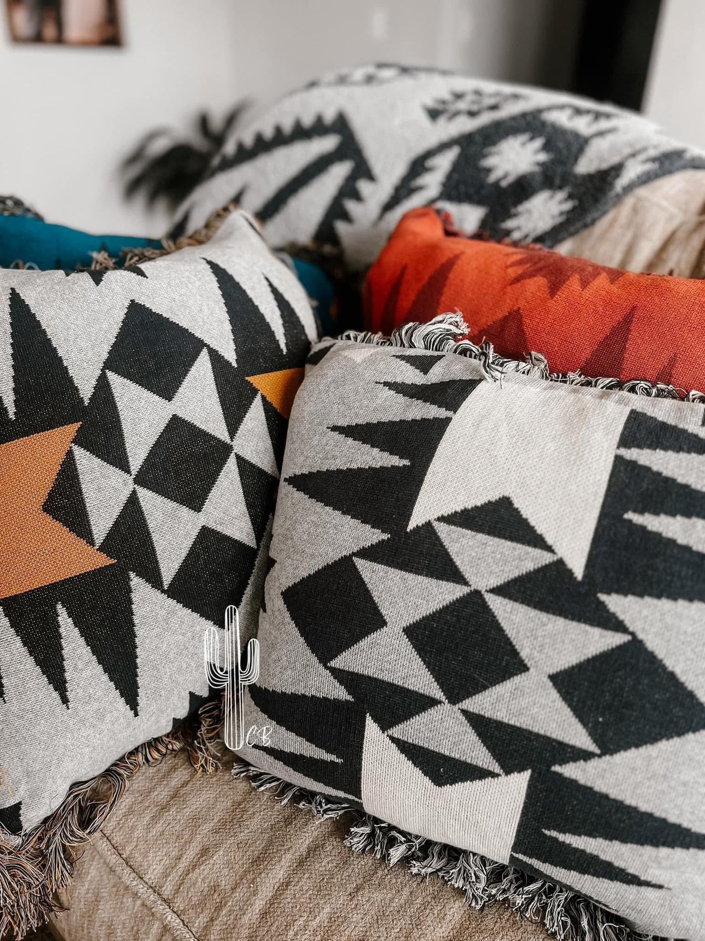2 SOUTHWESTERN PILLOWS- 2 colors