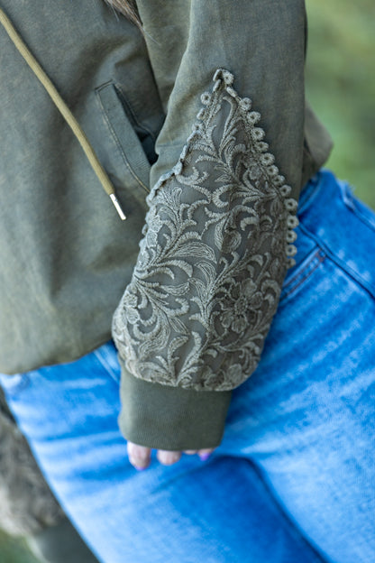 TOOLED FRONTIER HOODIE - HUNTER GREEN