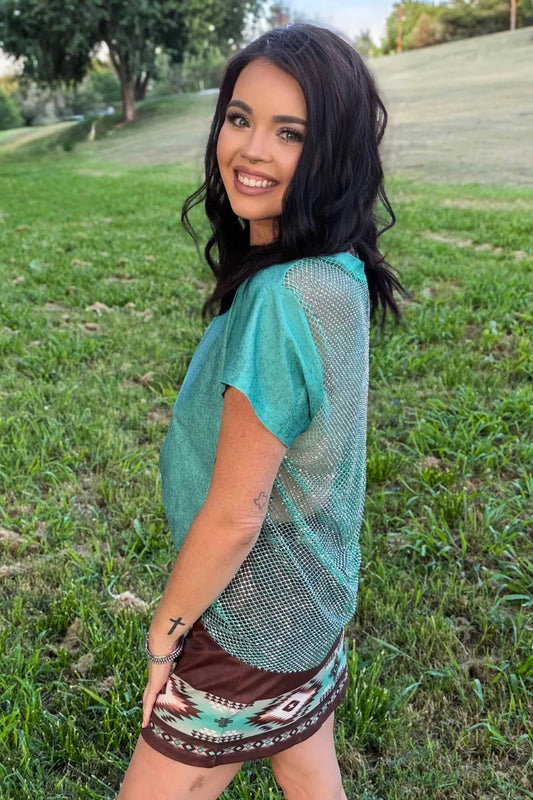 HIT THE BACKROADS RHINESTONES TOP