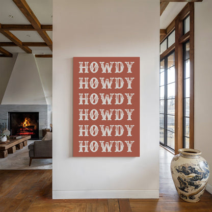Howdy Western Typography Print – Rustic Country Wall Art