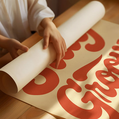 Stay Groovy Retro Typography Print