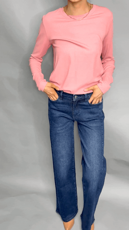 Wide Leg Jeans, Dark Wash
