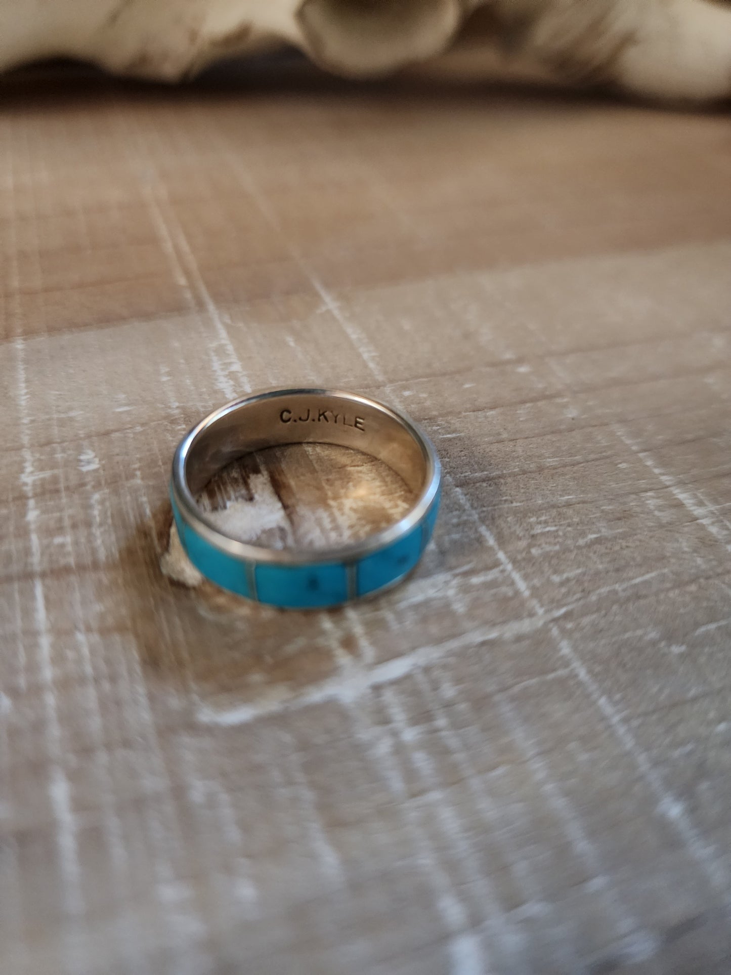 CLARESSA KYLESTEWA TURQUOISE ETERNITY BAND