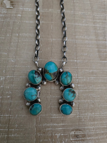 AUGUSTINE LARGO KINGMAN TURQUOISE NAJA NECKLACE