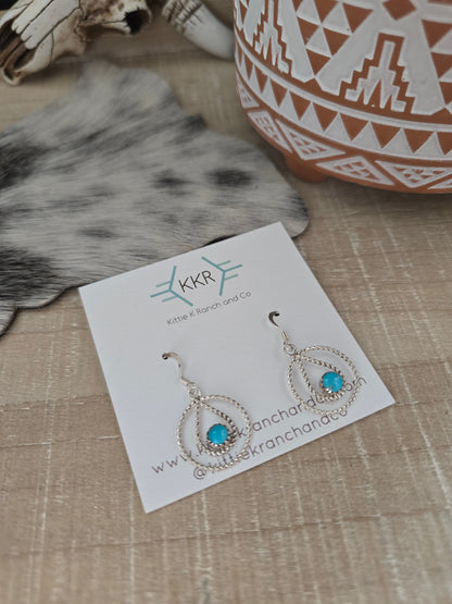 DERRICK LINCOLN KINGMAN TURQUISE TEARDROP EARRINGS