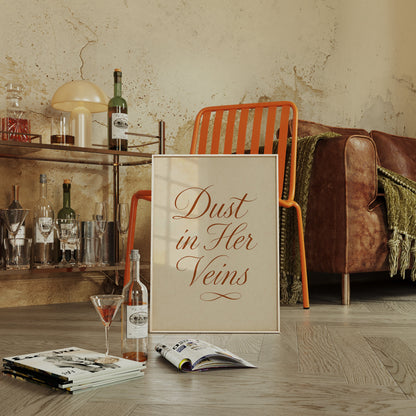 Dust in Her Veins Western Calligraphy Print