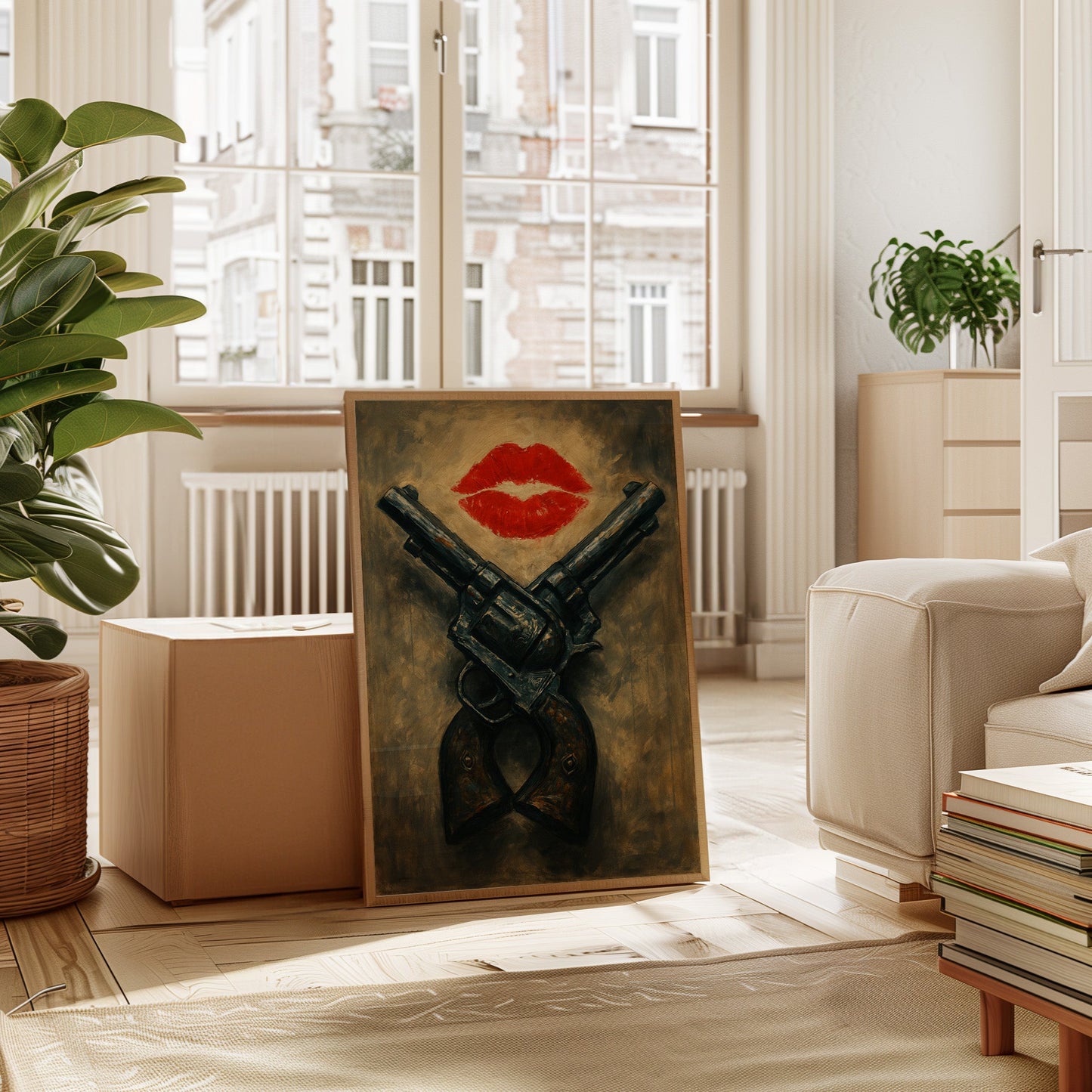 Kiss Kiss Bang Bang Western Print