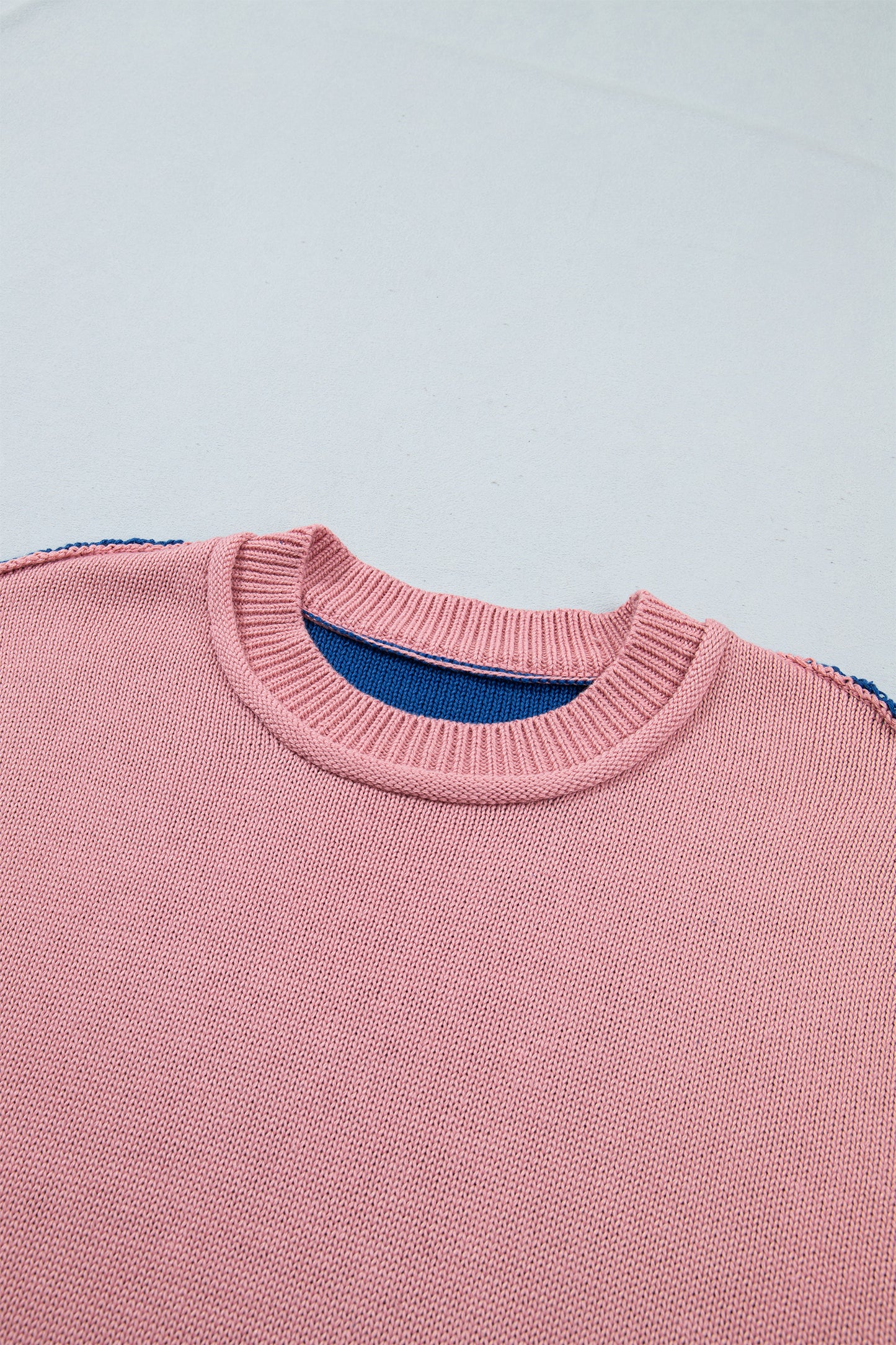 Multicolour Western Colorblock Patchwork Striped Long Sleeve Pullover Sweater