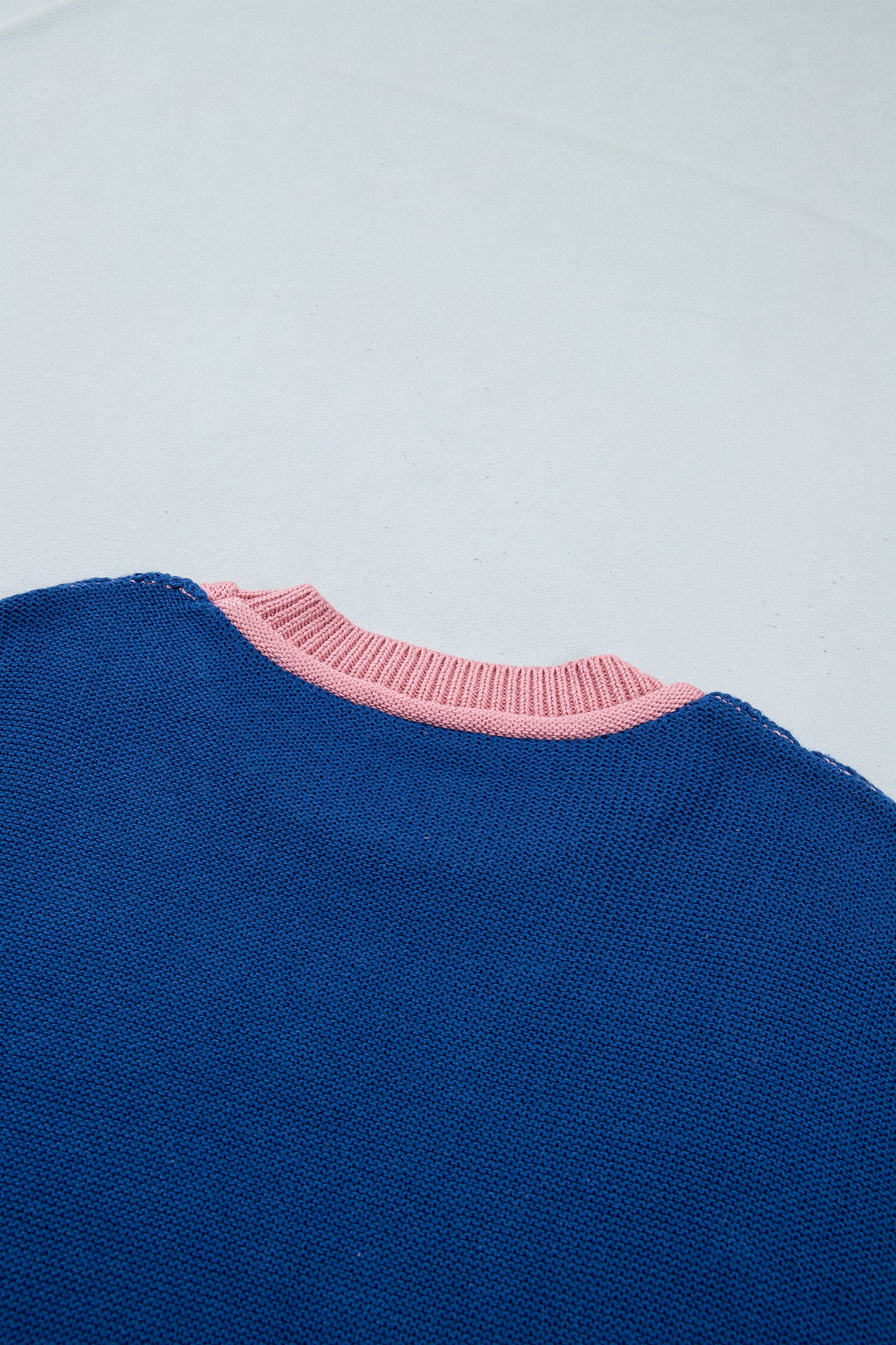 Multicolour Western Colorblock Patchwork Striped Long Sleeve Pullover Sweater