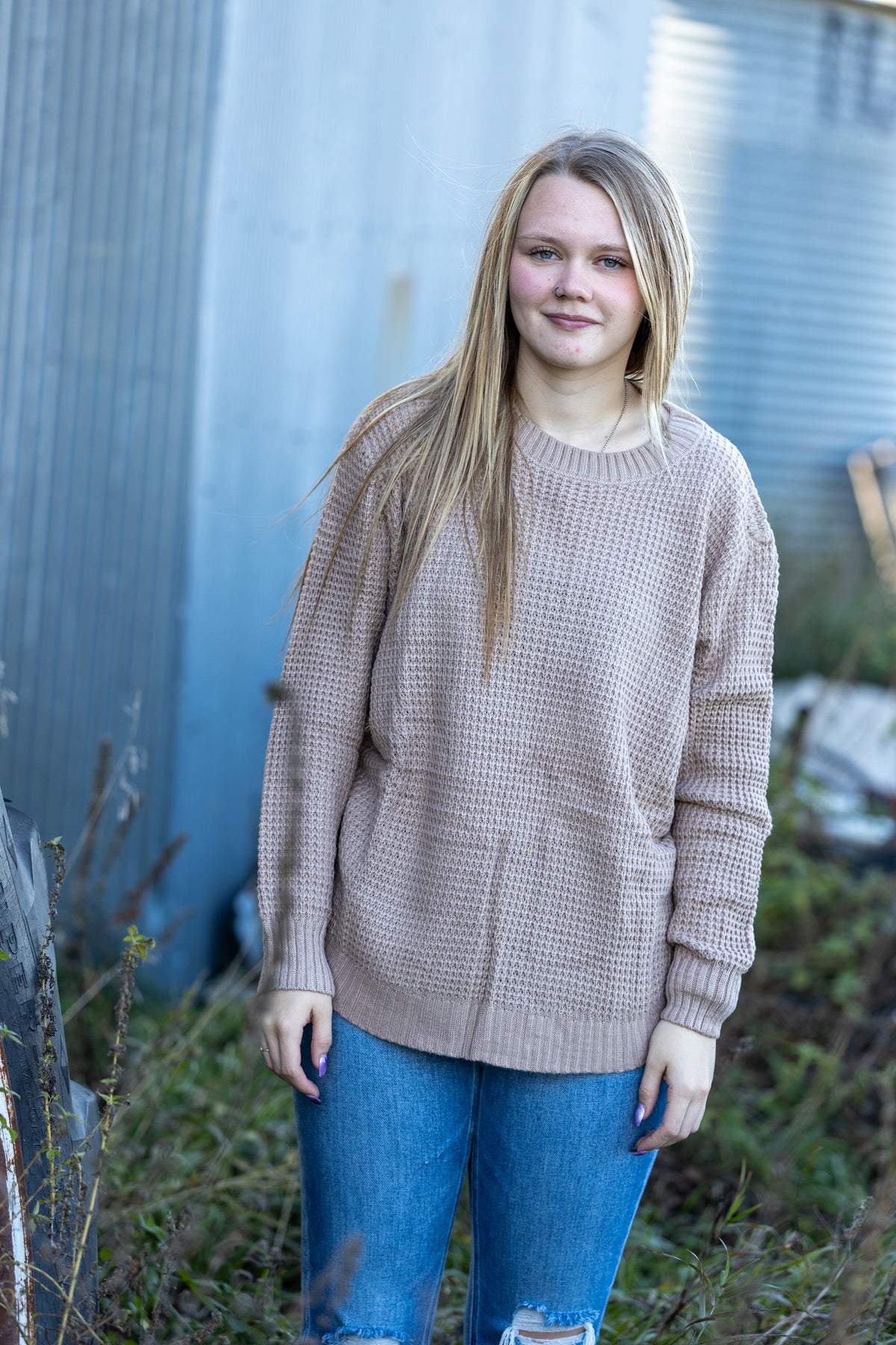 STERLING STAPLE SWEATER - CAMEL