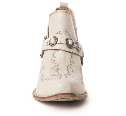 Myra: Western Ember Leather Embroidered Booties