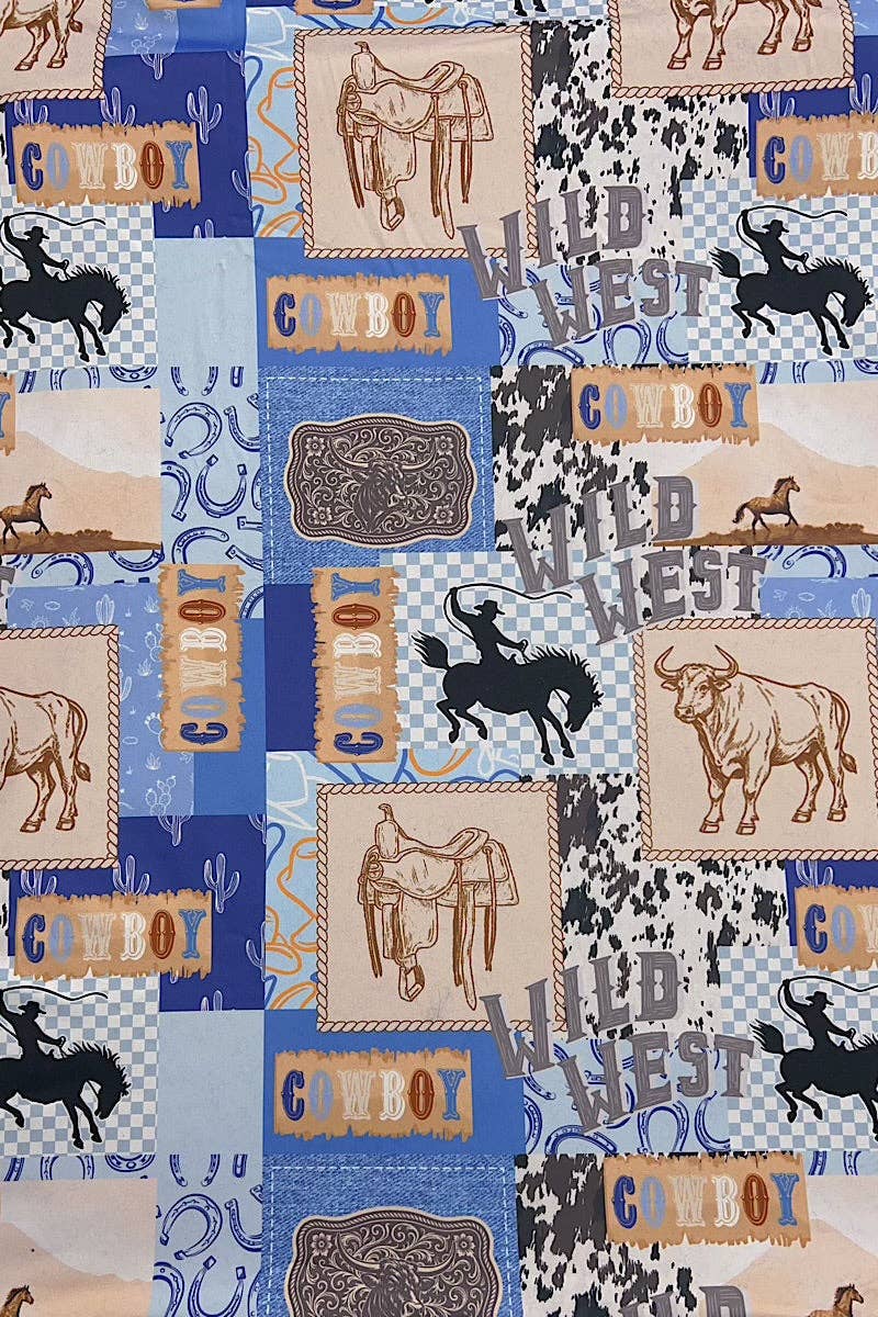 32" x 32" Wild West Baby Blanket