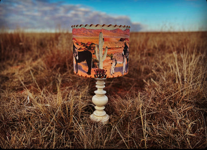 Two Burros Lampshade 14-inch Large