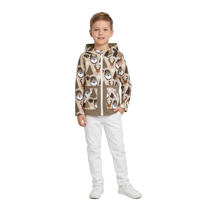 Camo Christmas hat santa kids hooded jacket