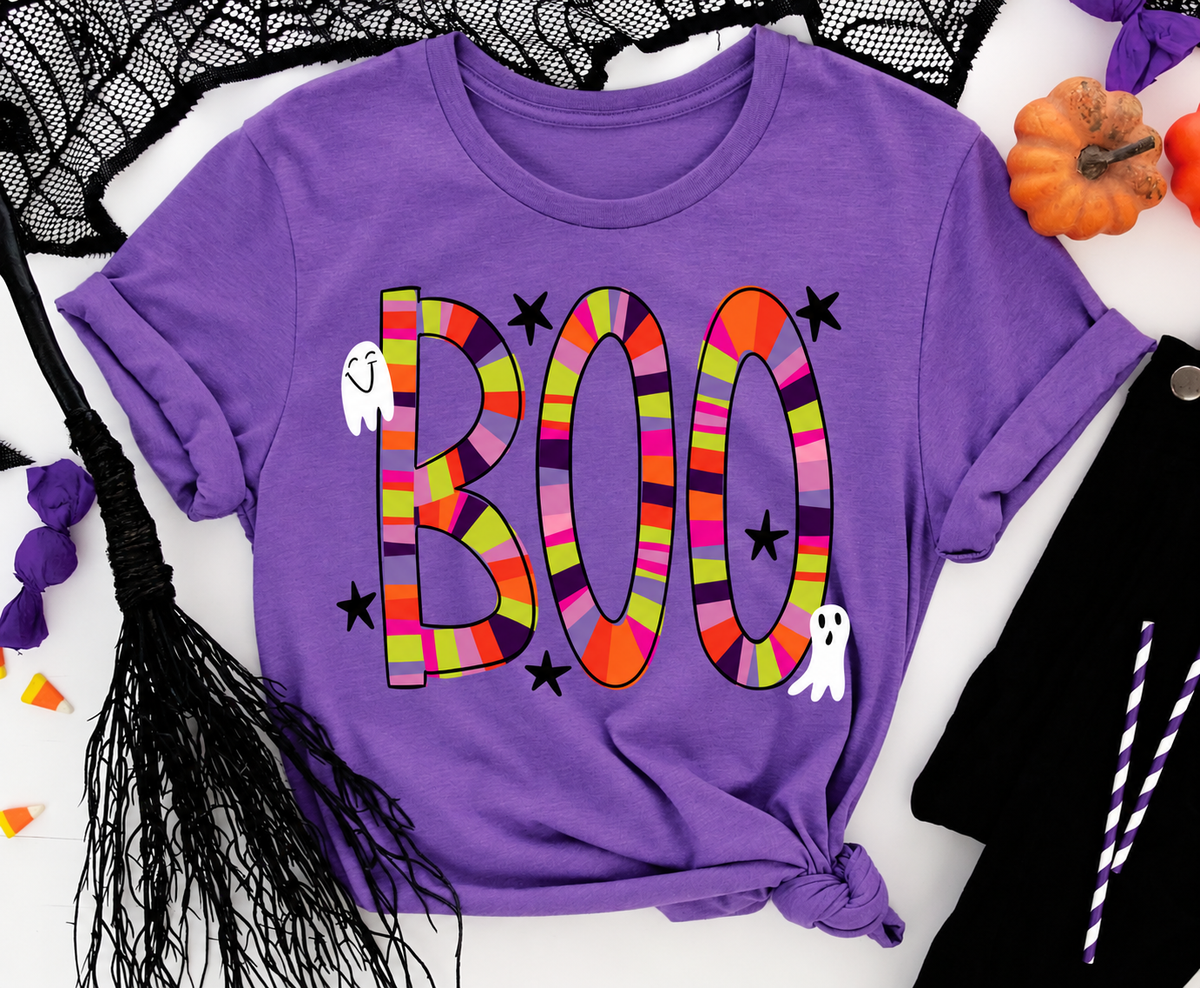Boo Colorful Ghosts Tee
