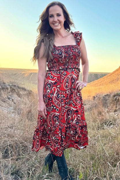 CANYON PAISLEY DRESS
