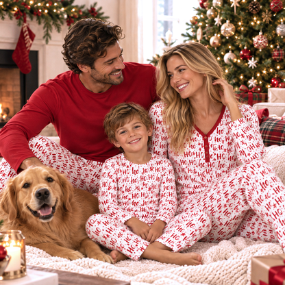 Christmas Ho-Ho-Ho Family Matching Ultra-Soft Bamboo Pajamas