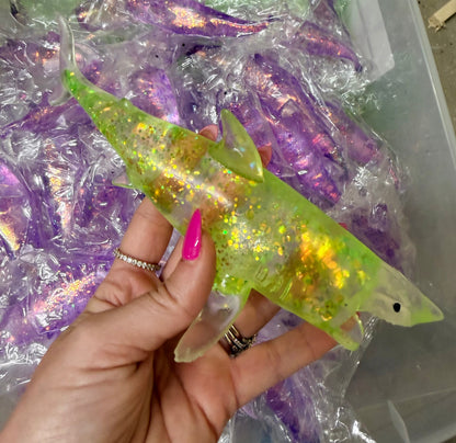 RTS Glitter Shark Squishy