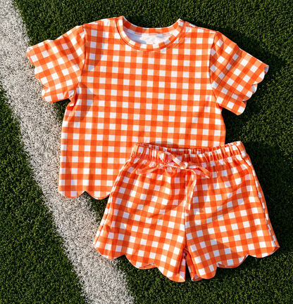 Custom Scalloped Girls Two Piece Sets *Pre Order* *7 COLORS AVAILABLE*