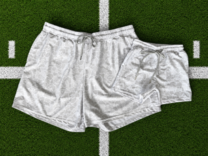White Camo Boys/Men Shorts *PRE ORDER*