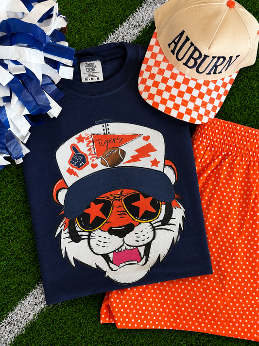 Tigers Cool Mascot In Trucker Hat