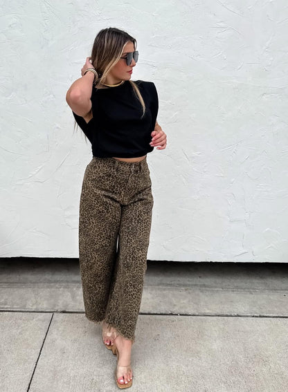 Blakeley Cheetah Barrel Jeans
