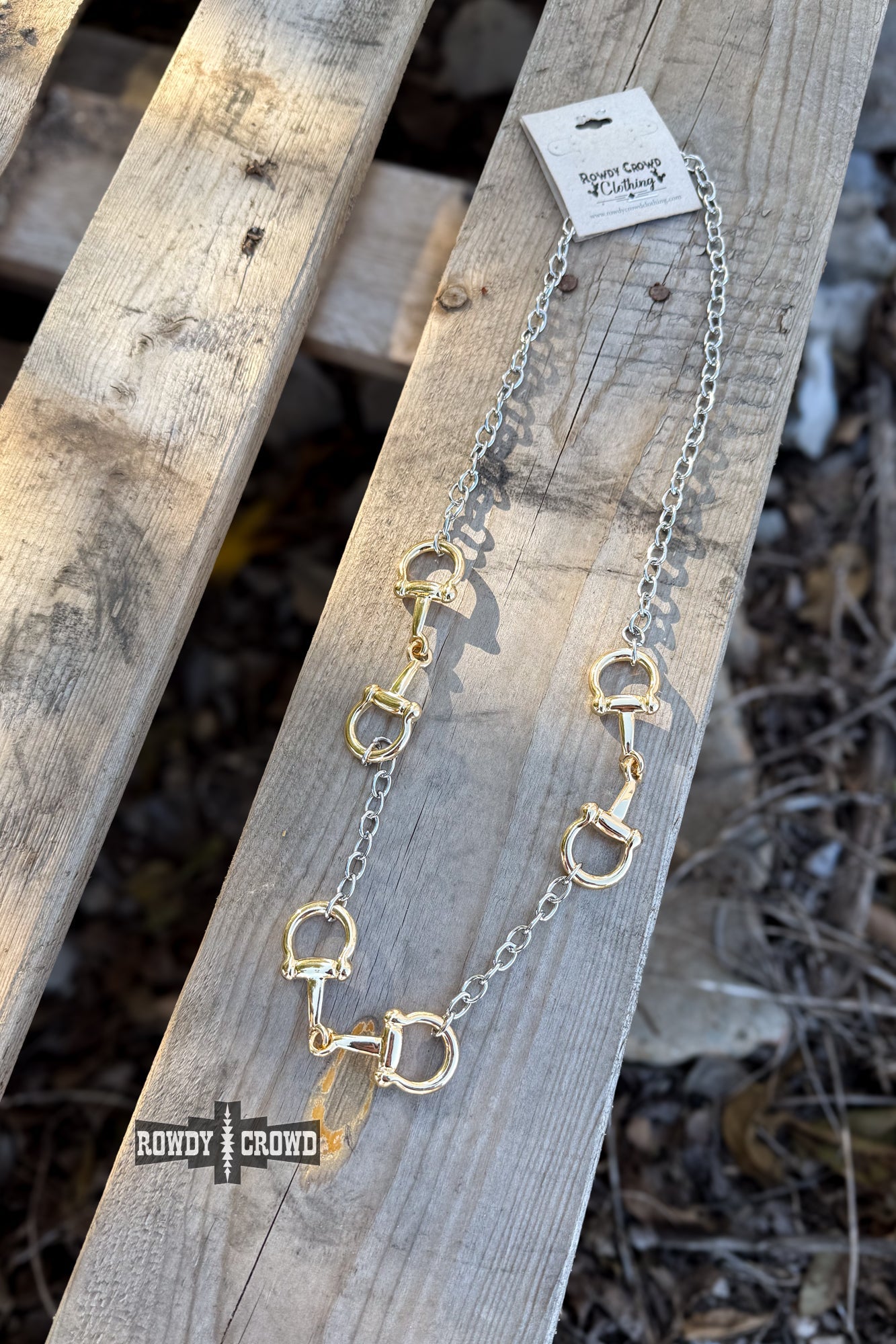 DS Mixed Metal 3 Bit Necklace