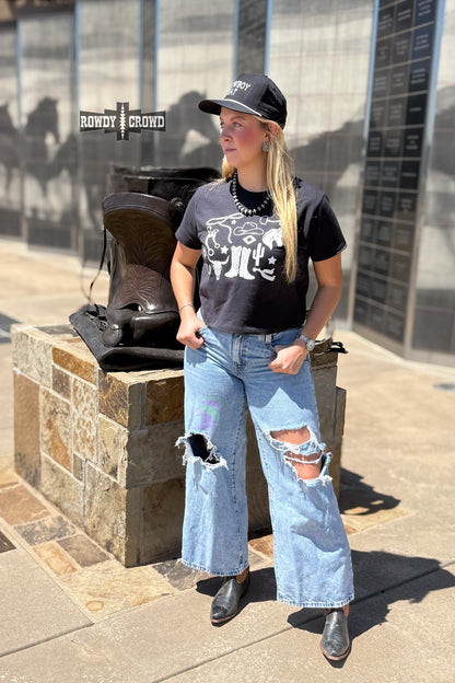 DS Western Collage Boxy Tee