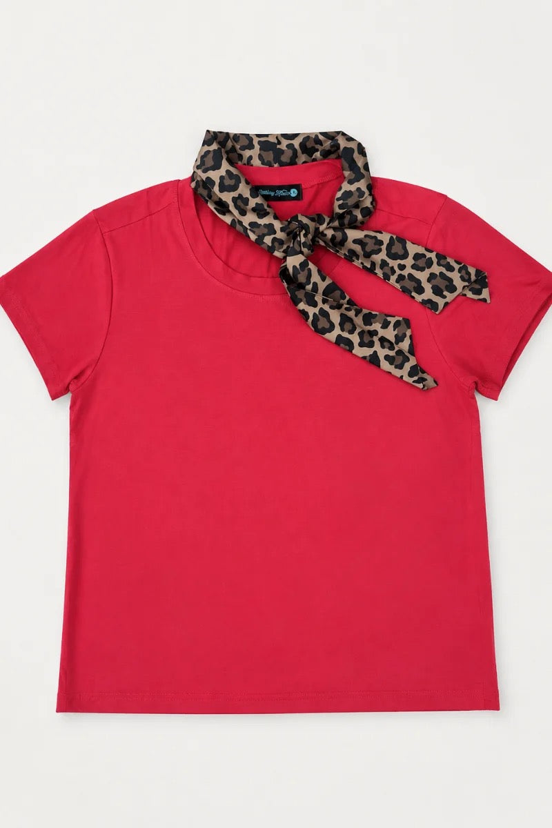 SPOTTED WILD LATIGO TIE TOP