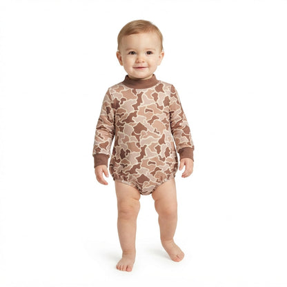 Long sleeves camo baby kids fall romper