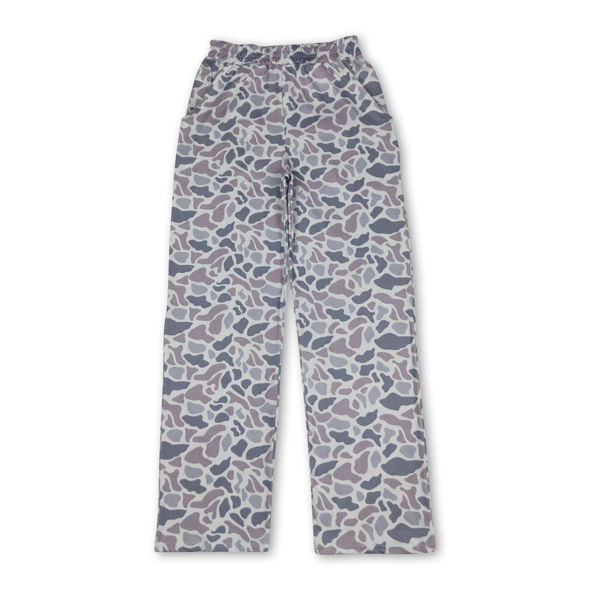 Grey camo pocket adult women pants