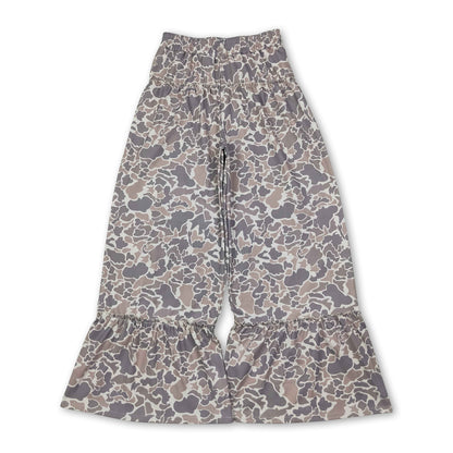 Khaki camo patchwork adult women pants