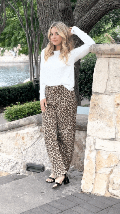 Ribbed Long-Sleeve Top, White