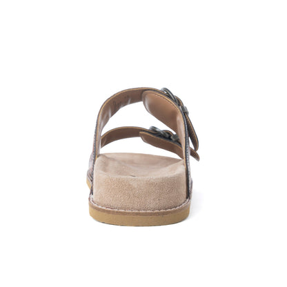 Myra Canyon Ember Handtooled Leather Sandals in Bronzed Brown