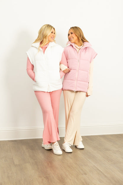 Ribbed Lounge Pants, Ivory