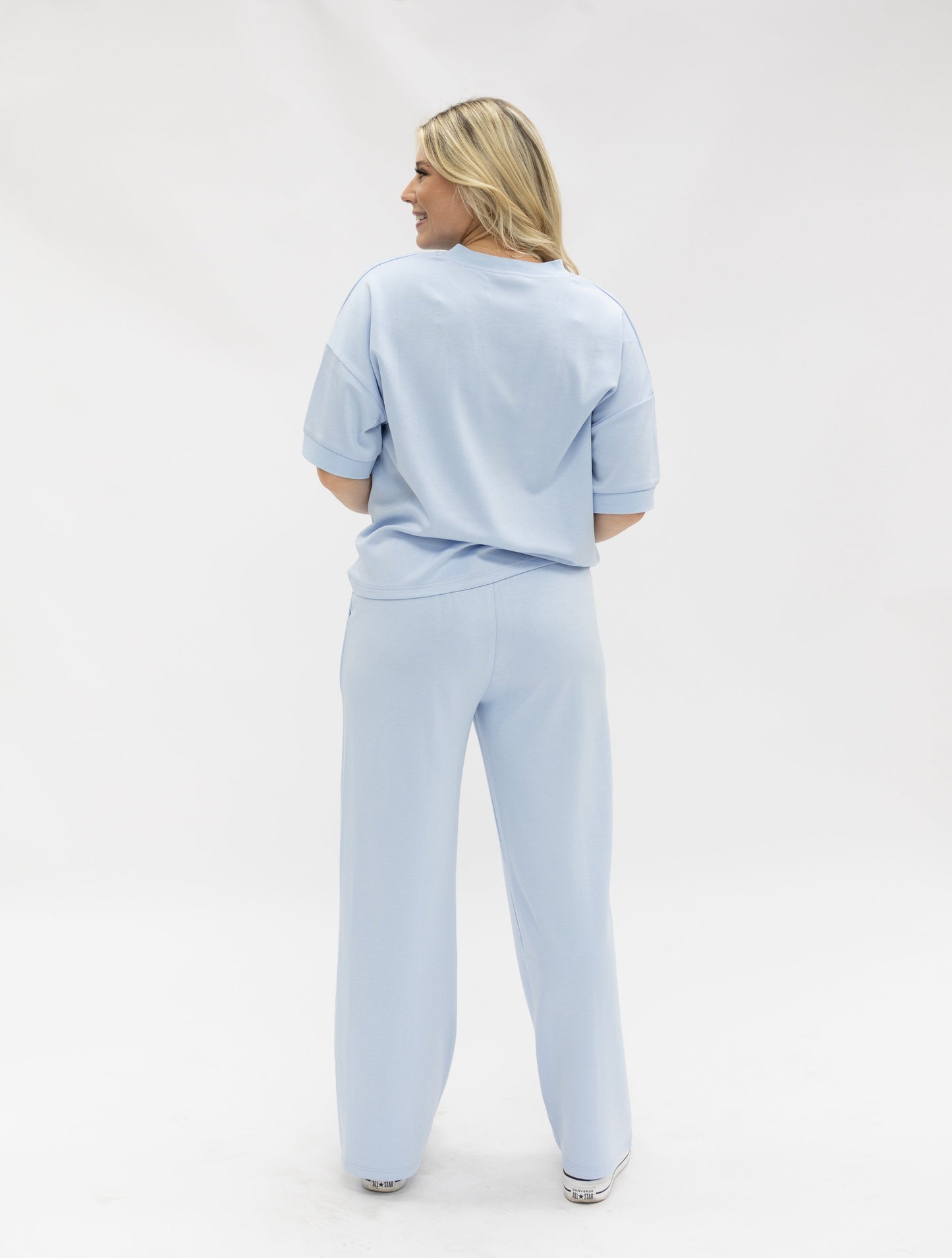 Butter Soft V-Neck Top, Blue