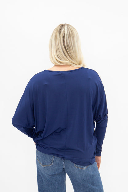 Long-sleeve Crewneck, Navy