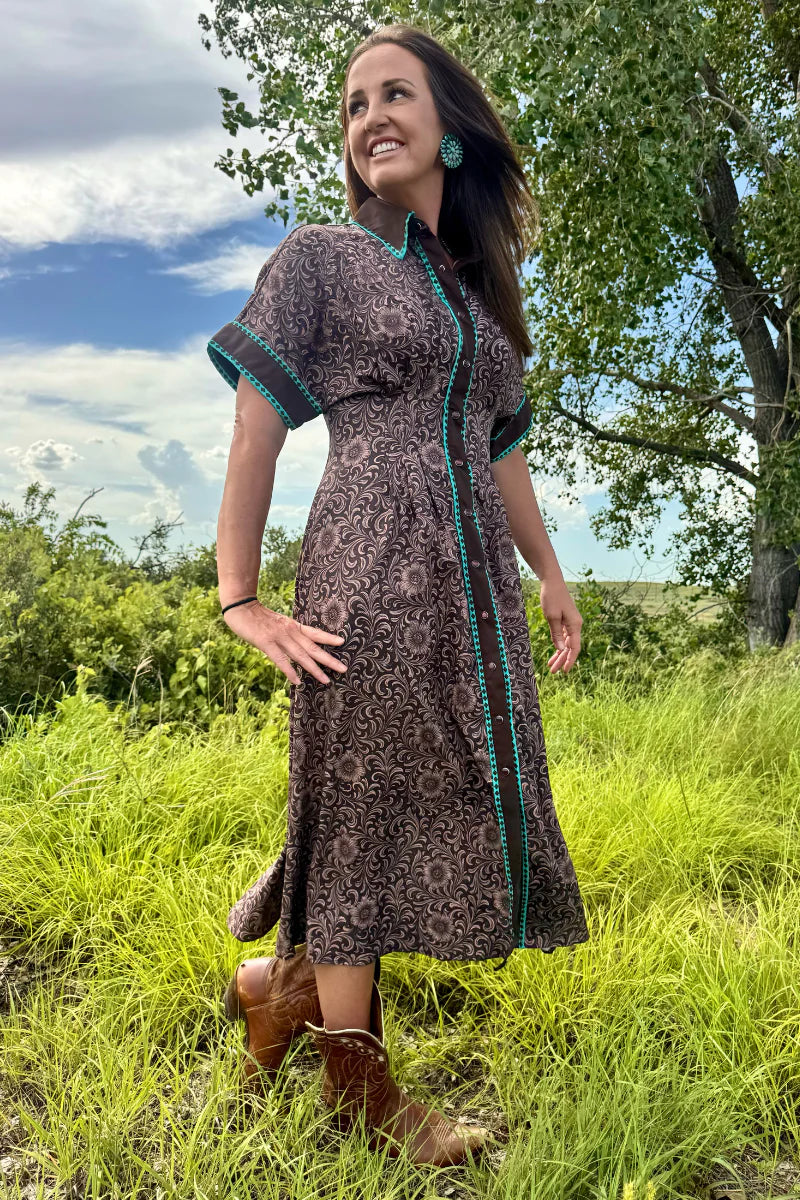 SADDLE KREEK BUCKSTITCH DRESS