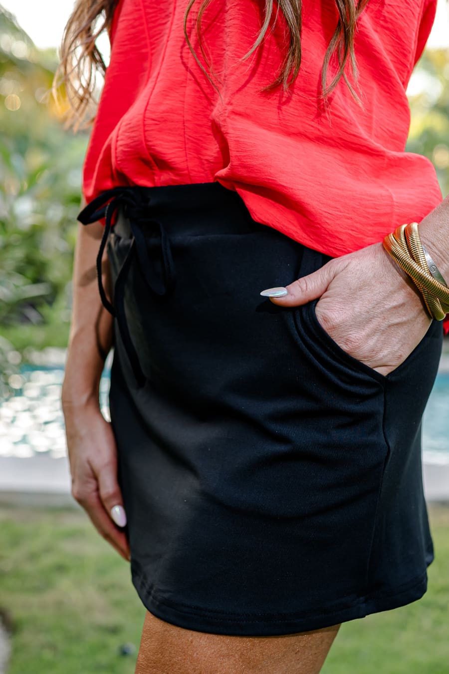 After Dark Black Skort