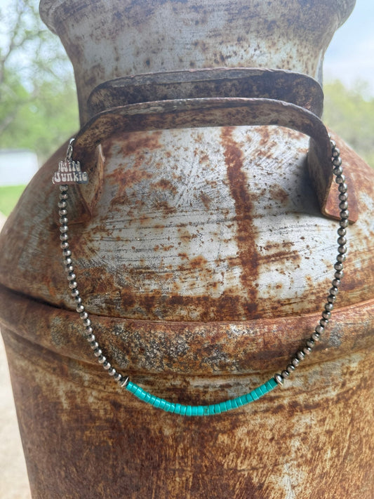 Azure Soul Heishi Beaded Necklace