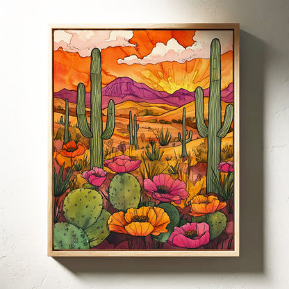 Sunset Over Desert Blooms
