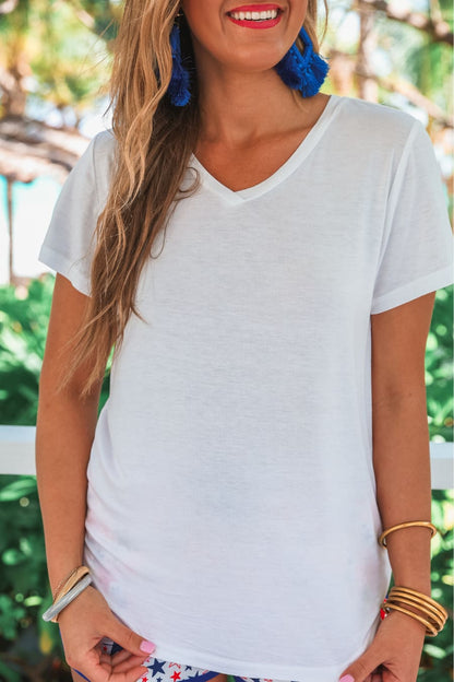 Jess Lea Basic Tee- White
