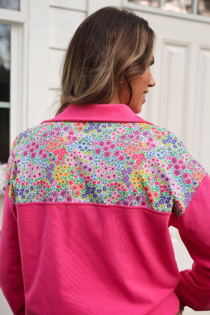 Mia Printed Pullover- Falling for Florals