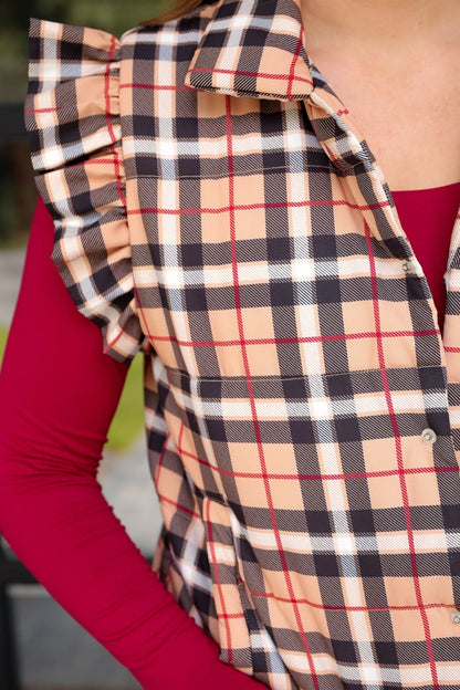 Nora Plaid Puffer Vest