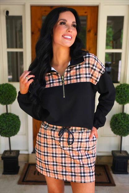 Nora Plaid Skort
