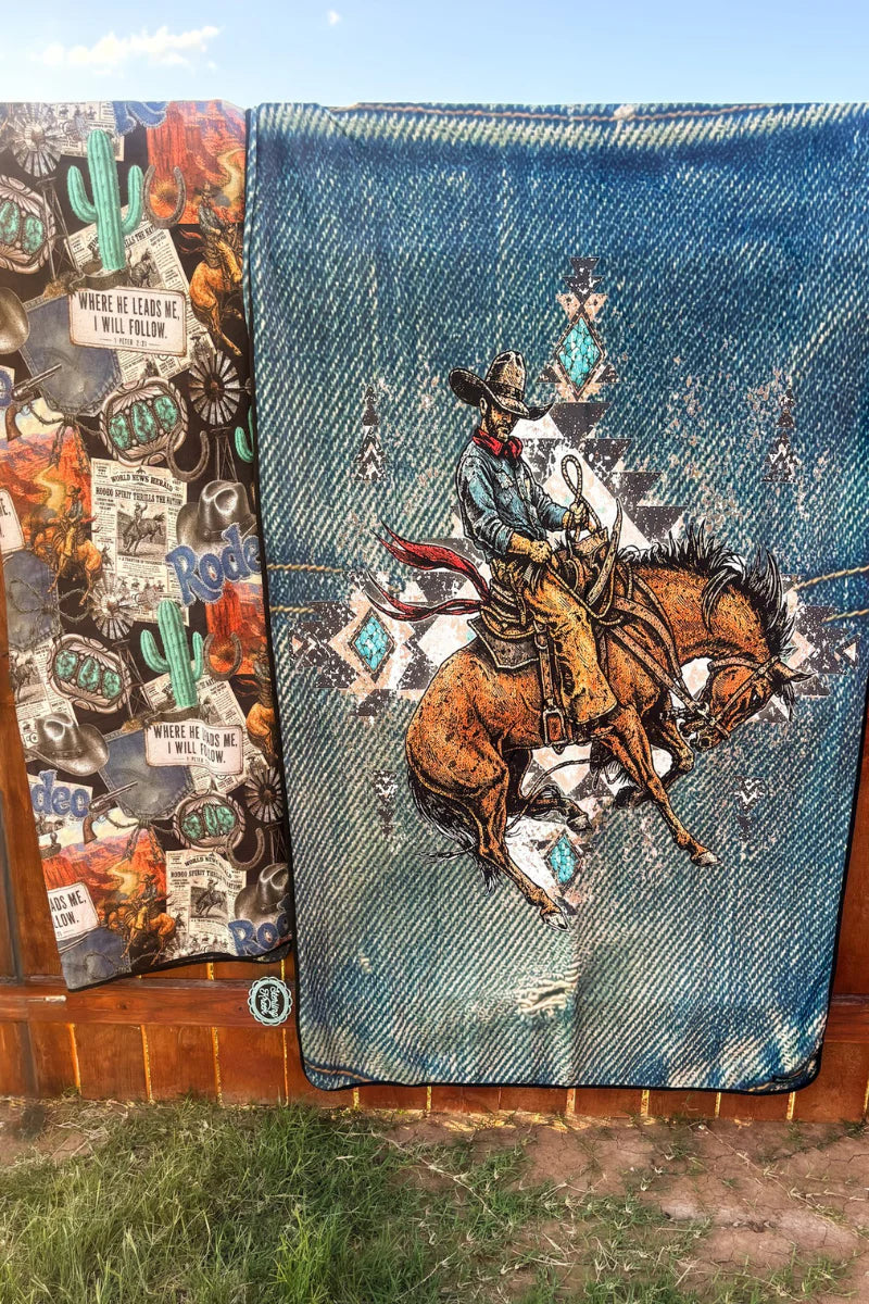 RETRO RODEO NIGHTS BLANKET