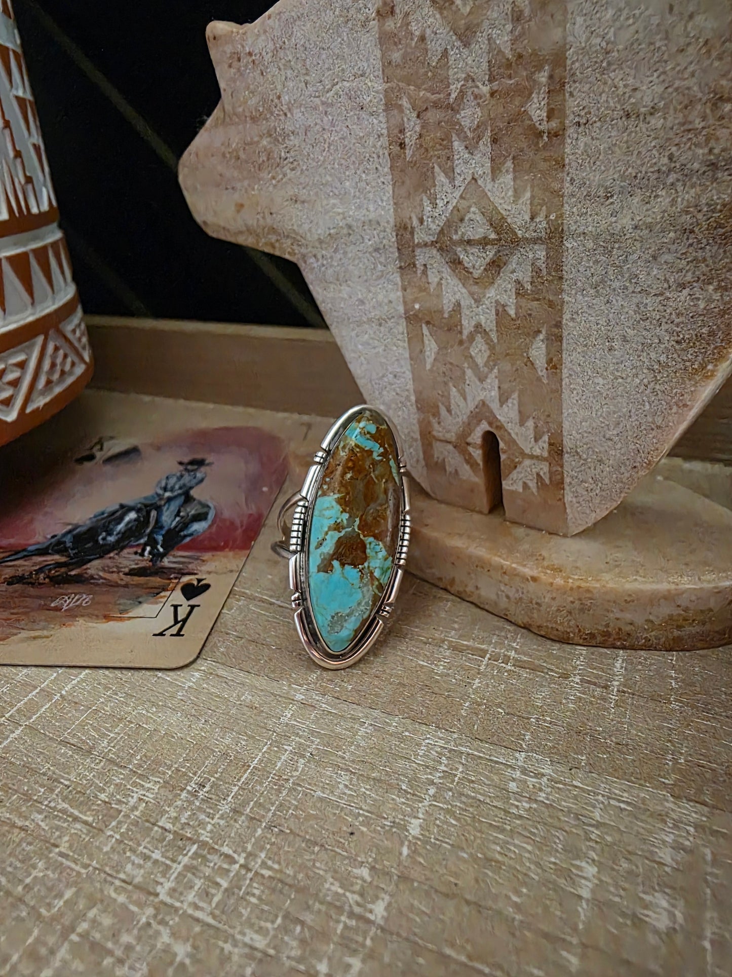 STEVE FRANCISCO OVAL TURQUOISE RING
