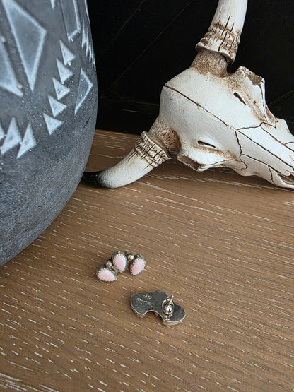 MAXINE RAMIREZ PINK CONCH TRINITY EARRINGS