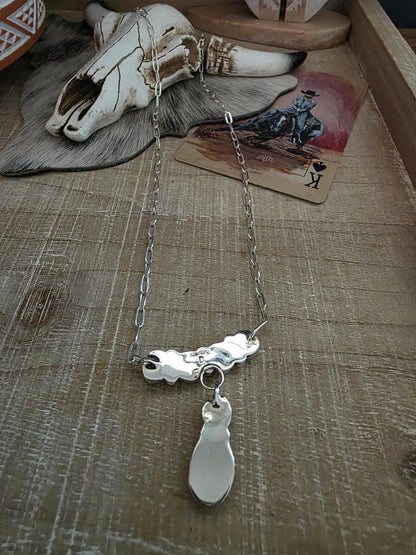 RITA DAWES SLEEPING BEAUTY TURQUOISE STONE NECKLACE