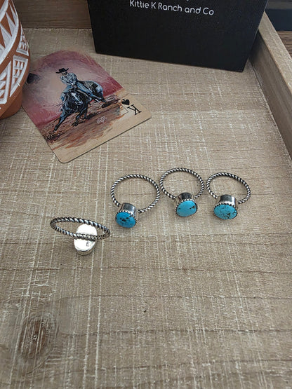 ELLA COWBOY TWISTED TURQUOISE RING